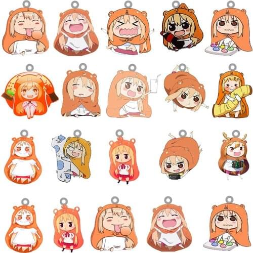 Girls Doma Umaru Pendants Epoxy Resin Jewelry Findings For Earrings Necklaces Acrylic Anime Himouto Umaru-chan Accessories