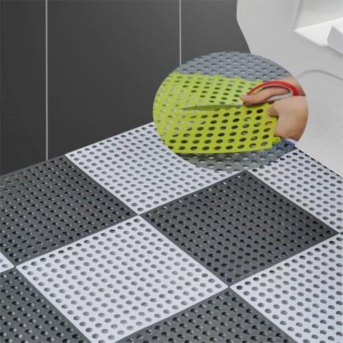Non Slip Mat Bathroom Splicing Mat Multicolor Combination Mesh Drainage Massage Floor Carpet For Shower Bathroom Laundry Room