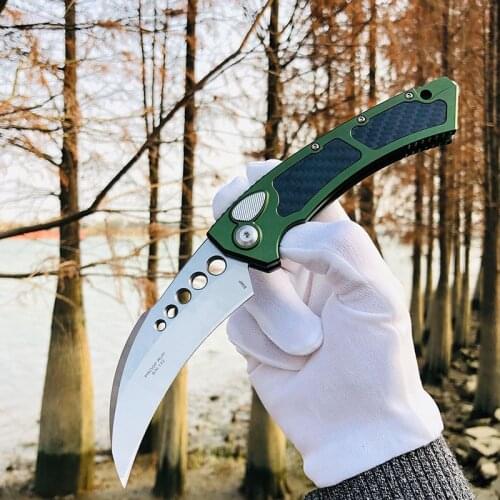 2021 New Micro Technology Eagle Grab Aviation Aluminum Folding Handle Blade 204p Self Defense EDC Tool