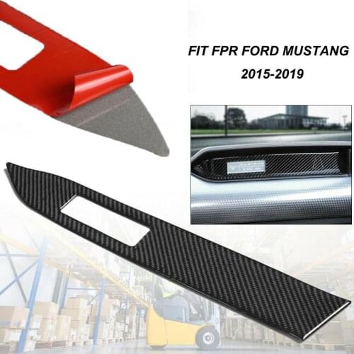 Carbon Fiber Car Interior Dashboard Panel Cover Trim for Ford Mustang 2015-2019 Protective Modification Cover Trim Stickers