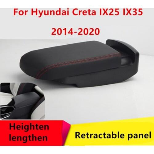 For Hyundai Creta IX25 IX35 2014-2020 Armrest box lengthen heighten retrofit support decoration car accessories