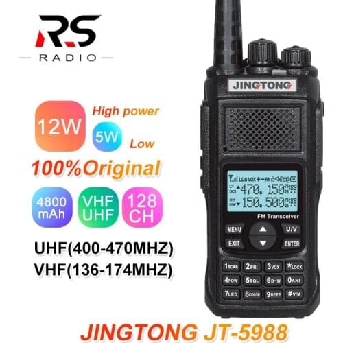 12W High Power Baofeng Walkie Talkie for Hunting JINGTONG JT-5988 Ham CB Radio Transceiver UHF VHF Radio Scanner Woki Toki 50KM