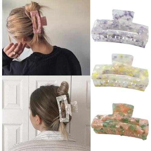 Ruoshui Woman High Quality Acetate Hair Claws Women Hairtrendy Hairpins Hairpins Women Hair Accessories Barrettes Hairgrip