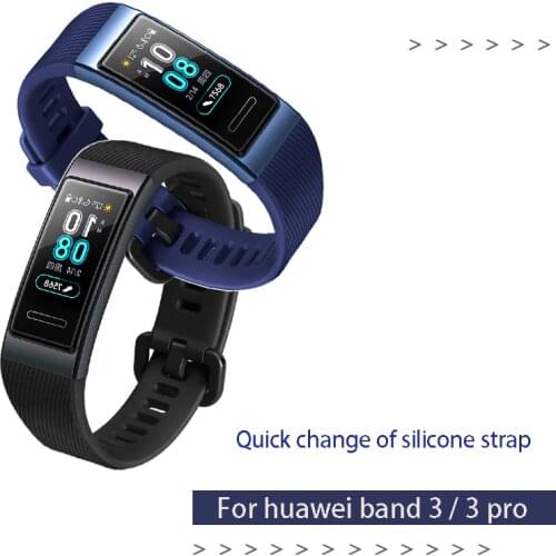 Silicone strap For Huawei Band 4 pro Replacement wristband Black buckle adjustable size For Huawei Band 3 pro Silicone bracelet