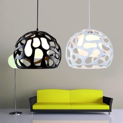 Modern creative pendant lamp round industrial wrought iron pendant light Restaurant cafe bedroom home bar hanging lamps WJ430
