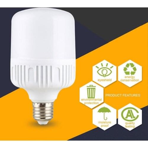 4 Pieces E27 LED Light Bulb AC 220V Bulbs 5W 10W 15W 20W 30W 40W 50W for Indoor and Outdoor Wall Pendant Ceiling Lighting