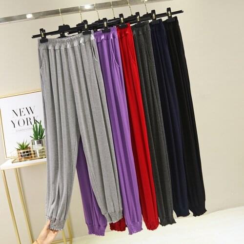 Loose Pants Modal Cotton Spring Summer Womens Sleep bottoms Pajamas Bottoms Sleepwear Pants Women pyjamas Pants Home wear