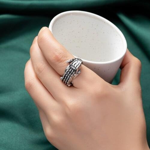 European And American Style Red-Eye Crocodile Ring Punk Style Hip-Hop Domineering Nightclub Bungee Alloy Opening Adjustable Ring