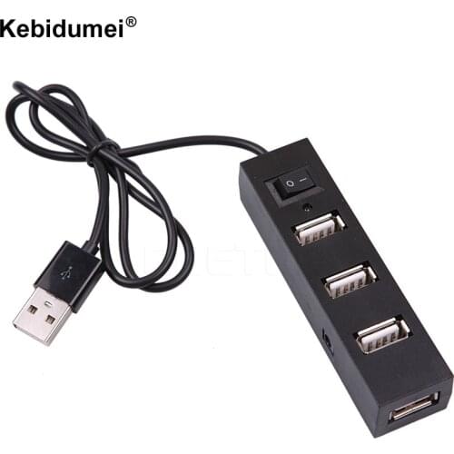 External Multi 3 Ports USB 2.0 Hub USB Hub On/Off Switch Hub USB Splitter Hub Expansion for Computer Peripherals Accessories