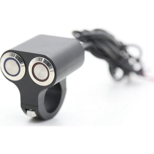 Motorcycle Handlebar Led Indicator Light Switch Adjustable Mount Waterproof Button Switch DC12V, Lock Switch