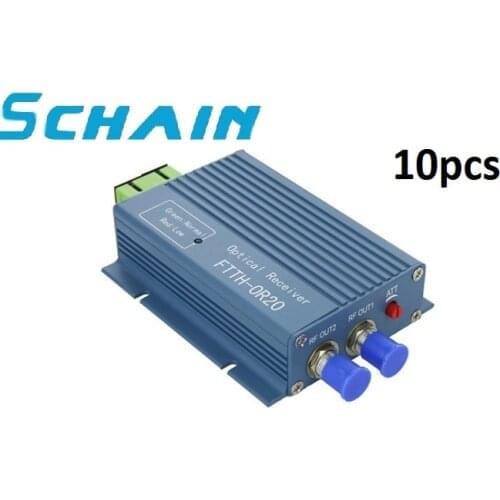 Fiber Optical Receiver FTTH Receiver AGC Micro SC APC Duplex Connector with 2 output port WDM for PON FTTH CATV Transmitter