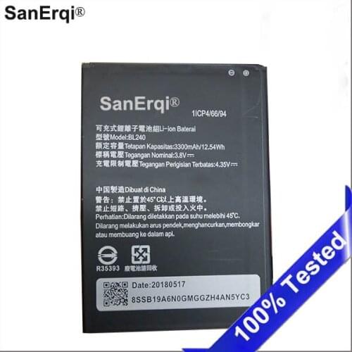 10pcs 3300mAh BL240 Battery For Lenovo Note 8 A936 A938T Battery Batterie Bateria Batterij Accumulator 3300mAh