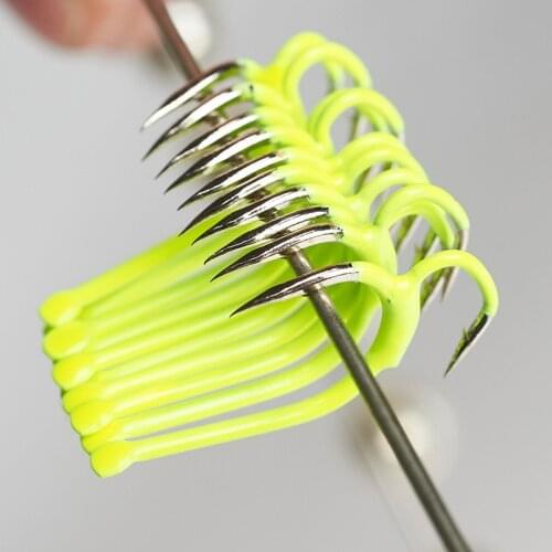 10Pcs/lot 5#-12# Carbon Steel Two Strength Tip Sharp Fighting Fishing Hook Fish Gear For Sea Fishing Barbed Double Hook A333