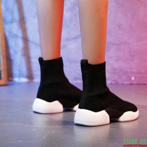 2020 Women Casual Shoes Flat Platform Heels Black white sock shoes High top Gym Shoes Trainers Breathable Sneakers women ZX-95