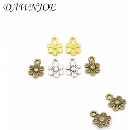 50 pcs/lot 3 Color 14*10 mm DIY Making Flower Earrings Pendant Production key Chain Bracelet Pendant jewelry Spuulies Finding