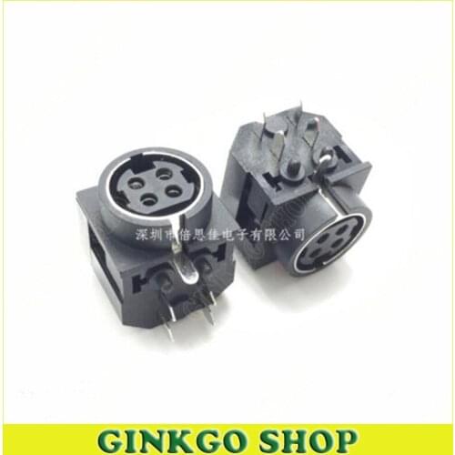 500pcs/lot 4Cord PS2 Female Connector Sockects MPC PS2-4P S Terminal Connection Plug