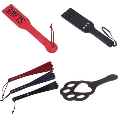 BDSM Slave Whip Slut SM Flog Spank Paddle Beat Submissive Slave Pink Kinky Fetish Whip Sluts Paddles Adult Sex Toys