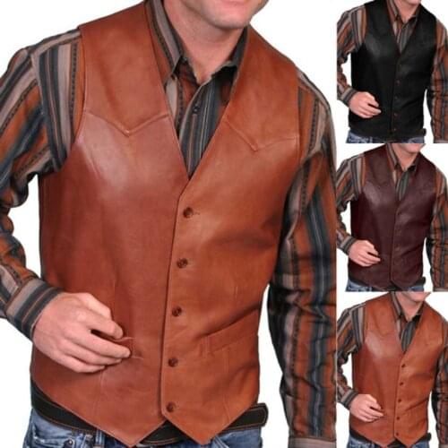 Chaleco de cuero para hombre, chaqueta de cuero estilo motorista, chaleco para Club Chopper