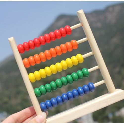 Baby Math Toy Wooden Abacus Colorful Small Numbers Counting Calculating Beads Kids Toy Math Learning Early Educational Toy