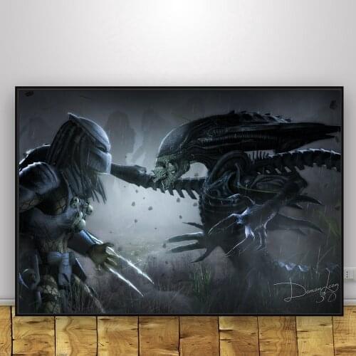 Disney-alien-vs-predator Movie Art Canvas Painting Print Poster Picture Wall Modern Minimalist Bedroom Living Room Decoration
