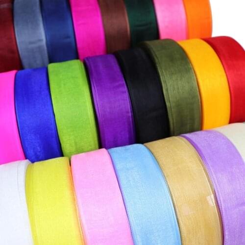 45 Meters/Roll 12/15/20/25/40/50mm Organza Ribbons For Crafts Gift Packing Christmas Wedding Party Decoration Ribbon DIY Crafts