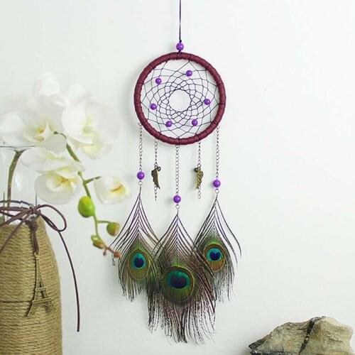 Macrame Wall Hanging Dream Catcher Feather Weaving Gift Aesthetic Room Decor Boho Home Decoration Wind Chimes Ornaments Pendant
