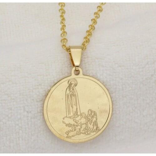 Ufine Fashion God with us religion necklace Jesus jewelry stainless steel necklace N415