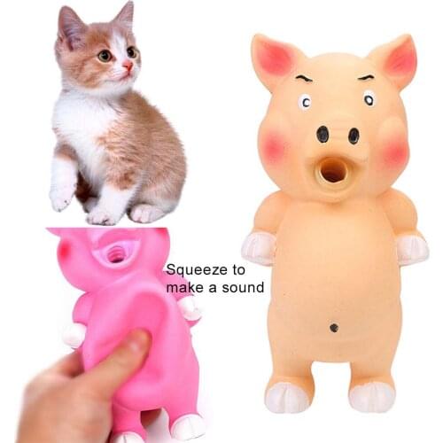 Cartoon Pig Pet Chew Toys Latex Squeeze Screaming Teeth Grinding Dog Puppy Pet Chewing Toy