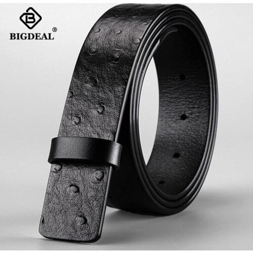 Mens Belt Genuine Leather Casual Smooth Buckle Cow Leather Vintage Fashion Youth Head Leather Pants Belt 3.4cm