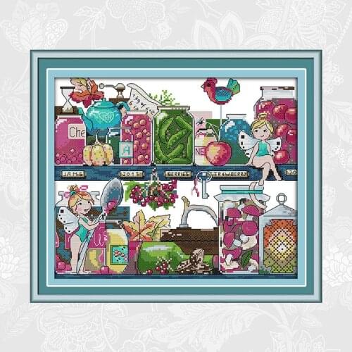Joy sunday Storeroom Patterns Aida fabric Cross Stitch kit Beginner Embroidery Set Needlework 11ct 14ct DIY Handmade Crafts
