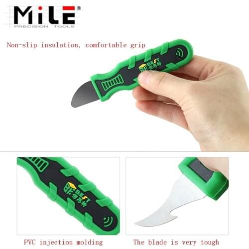 MILE 3PCS/Set Phone Tablet Prying Scraper Glue Remover Stainless Steel Clean Shovel For iPhone Samsung BGA Repair Tools Kit