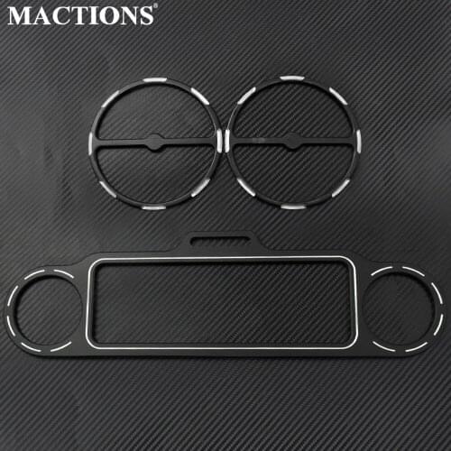 Motorcycle Bezels Stereo Accent Trim Ring Horn Cover Set For Harley Touring Street Glide Electra Glide Road Glide Trike Models