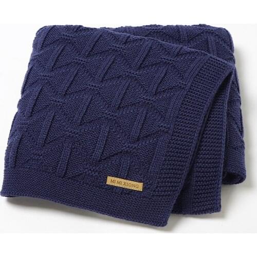 Baby Blanket Knitted Plaid Newborn Infant Bedding Crib Quilt 100*80CM Toddler Girls Boys Stroller Cradle Wrap Swaddle Super Soft