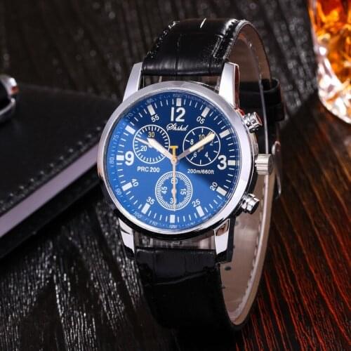 Casual fashion watch Business sport Watches Clock QualityNumerals Faux Leather Analog Quartz gentleman Bracelet Gift