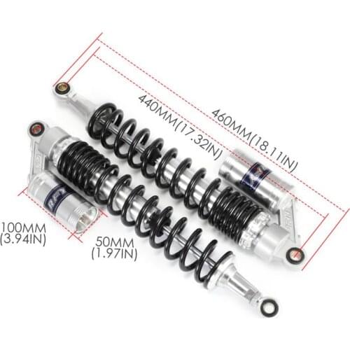 RFY 8mm Spring 440MM Motorcycle Shock Absorbers For Honda CR250 Yamaha Suzuki Kawasaki Quad ATV