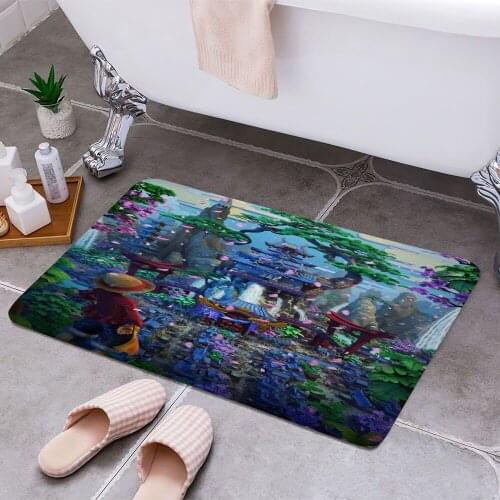 One Piece Cheaper Anti-slip Modern Area Rugs Living Room Balcony Bathroom Printed Carpet Doormat Hallway Bath Mat