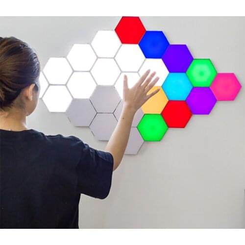 Modern Simple Rgb Led Night Light For Home Decoration Quantum Modular Sensitive Lamp Touch Helios Lighting Bedside Magnetic Lamp