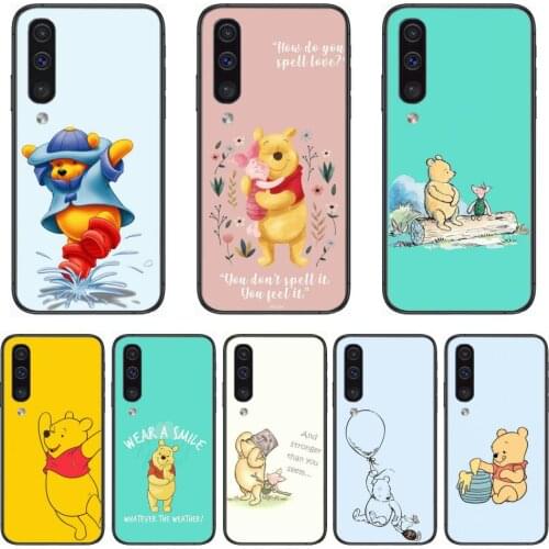 Winnie the Pooh Phone Case Hull For Samsung Galaxy A 3 5 6 7 8 9 E 2018 Plus 2017 E S Black Shell Art Cell Cover TPU