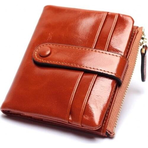 2020 women wallets high quality genuine Leather designer hasp bag Fashion cow Oil wax skin Lady Coin Purse card holder