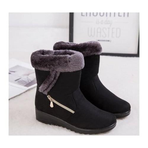 Winter womens snow boots and cotton ankle boots warm plush womens boots
