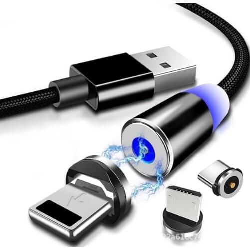 1 pc Magnetic Pogo Pin Connector USB Cable Charging USB Type C Cable Magnet Charger Micro USB LED for Mobile Phone Male Female