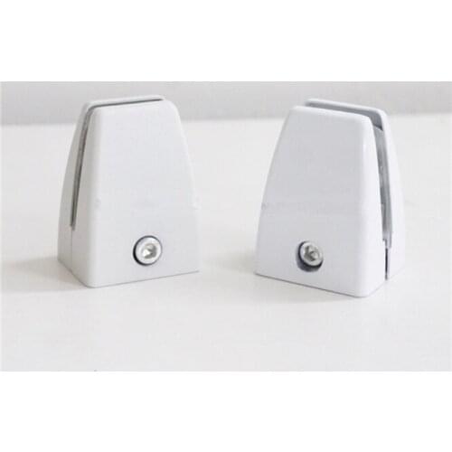 10PCS White Glass Shelf Holder Home Glass Clamps Shelf Support Bracket Chrome Shelf Holder Bracket Glass Screen Folder Clip