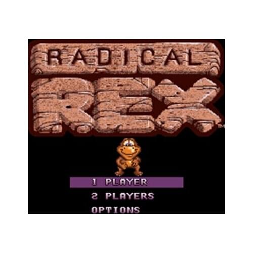 Radical Rex USA Version 16 bit Big Gray Game Card For NTSC Game Player