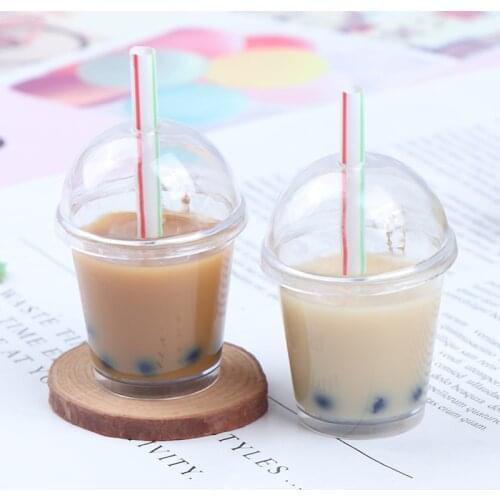 1x Dollhouse Mini Pearl Milk Tea Water Cup Miniature Dollhouse Accessories Cups Toy Mini Decoration Gifts