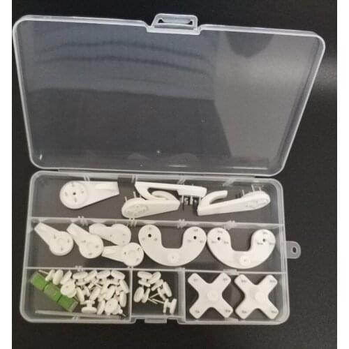 34pcs/set householdframe picture hanger photo clock plastic invisible hooks hangers jk1864D214T