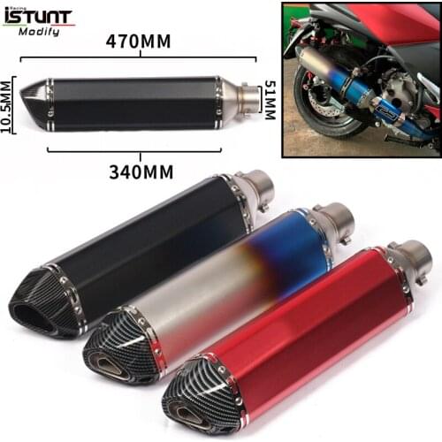 36-51mm Left & Right Universal Motorcycle Exhaust Pipe Scooter Escape Muffler DB Killer For RC390 Z800 GSXR750 TMAX530 XMAX300