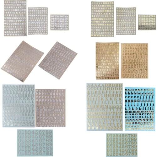 8 Sheets Glitter Alphabet Numbers Stickers Glitter Self Adhesive Lower Case Letters Stickers for Grad Cap and Arts Craft