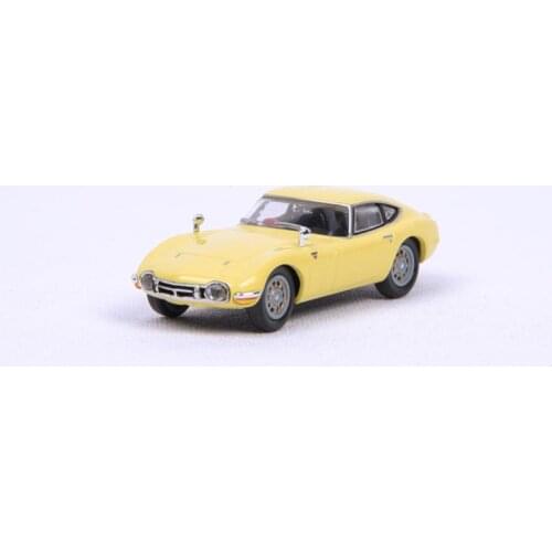 Brand New Diecast 1/87 RICKOToyota 2000 GT Yellow Car Model Classic Car Model Decoration Collection Display Gift Mini Toys