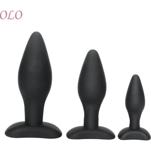 IKOKY Anal Plug Anal Trainer Silicone S/M/L 3Pcs/Set Sex Toys for Men Women Gay Adult Products Prostate Massager Butt Plug