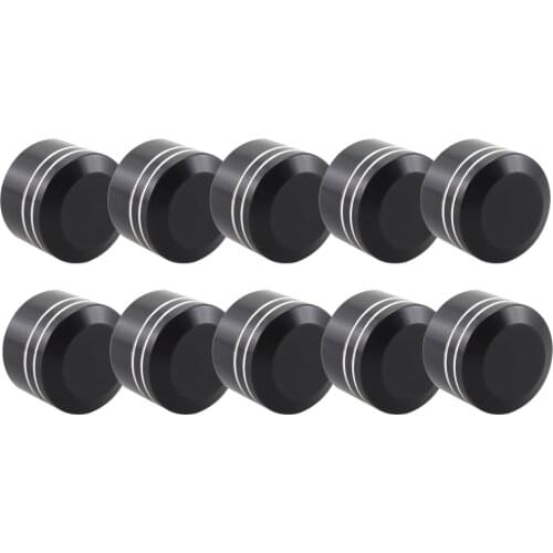 10Pcs Black Schrauben Abdeckungen Inner Hoel 9mm 11.5mm Bolt Socket Head Screw Cover for Harley Motorcycle